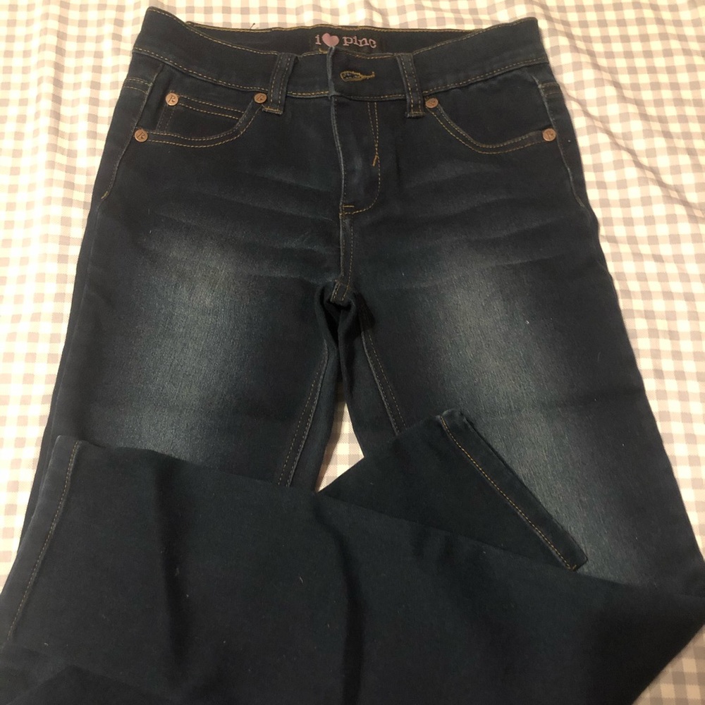 Girls 12 dark blue jeans